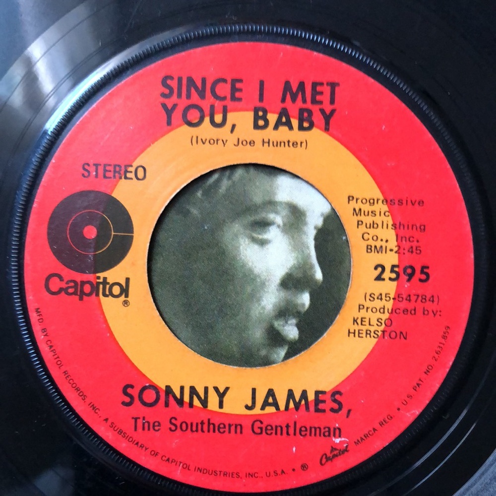 Sonny James Since I Met You, Baby Vinyl 45 Record '69 - Picture 2 of 4